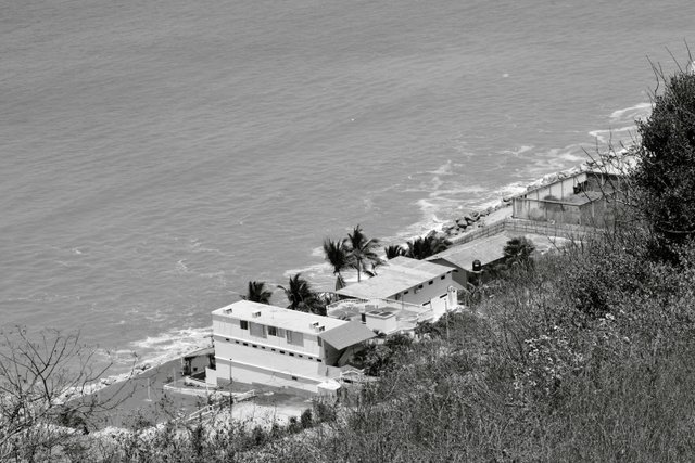 Viviendas costeras en la costa ecuatoriana - Vista aérea